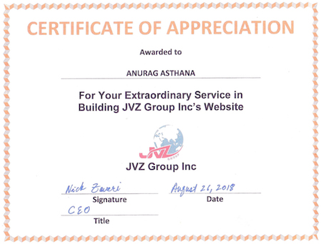 Building JVZ Group Inc.'s Website